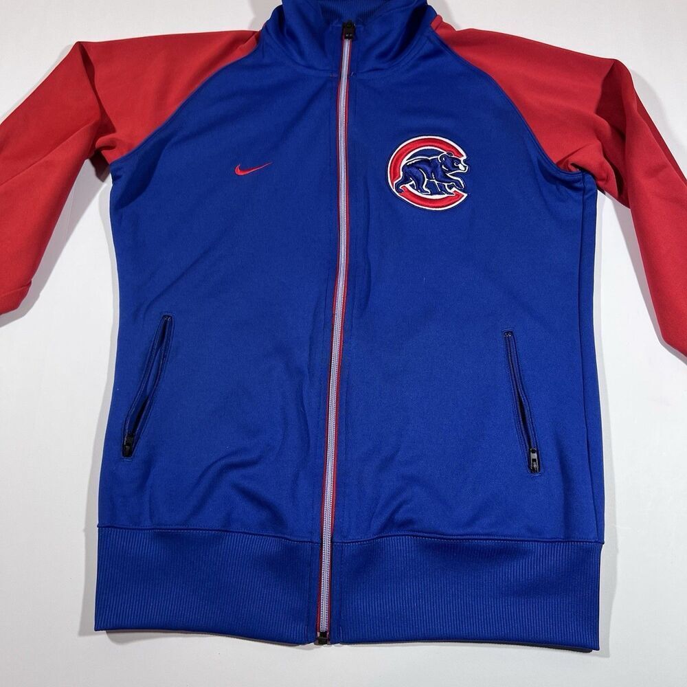 Nike Chicago Cubs Track Jacket MLB Genuine Merchandise Full Zip Youth Large - Picture 4 of 12